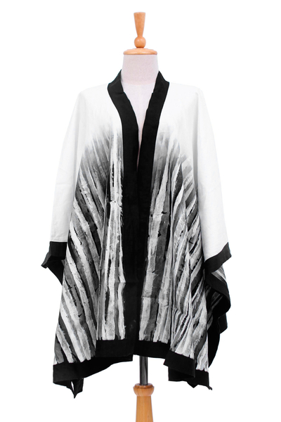 Linen Batik Kimono Jacket from Thailand