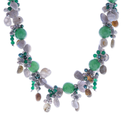 Thai Labradorite and Chalcedony Beaded Necklace
