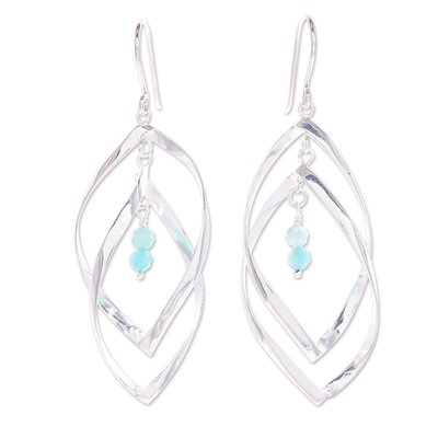 Sterling Silver and Amazonite Dangle Earrings