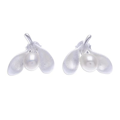 Hand Crafted Cultured Pearl Drop Earrings