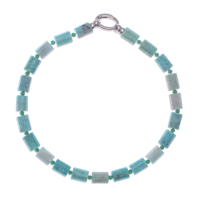 Handcrafted Amazonite Bead Necklace
