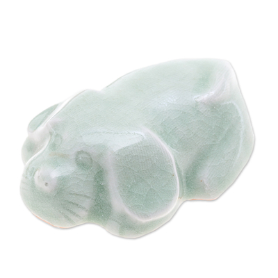 Green Celadon Ceramic Figurine