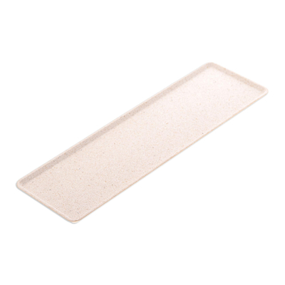 Rectangle Ivory Bio-Composite Tray Made from Rice Husks
