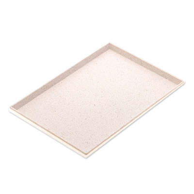 Ivory Recycled Rice Husk Bio-Composite Tray from Thailand