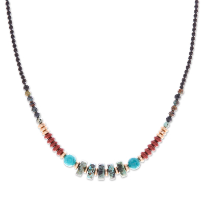 Handcrafted Multi-Gemstone Beaded Necklace from Thailand