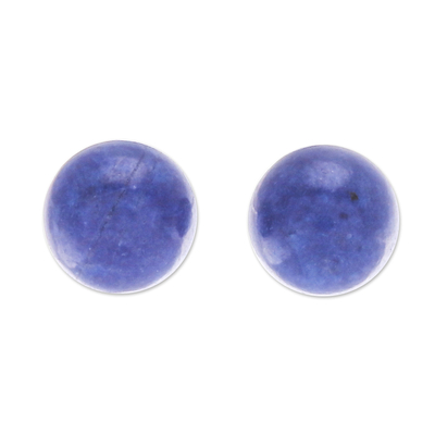 Lapis Lazuli Stud Earrings with Sterling Silver Posts