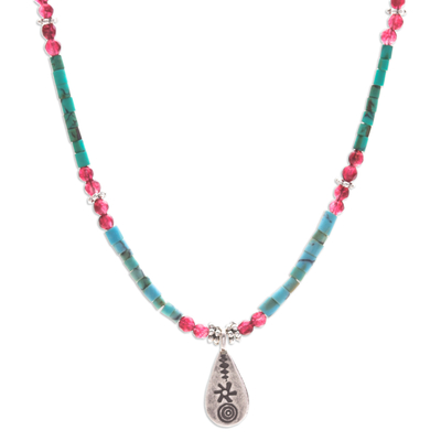 Polished Hill Tribe Multi-Gemstone Pendant Necklace