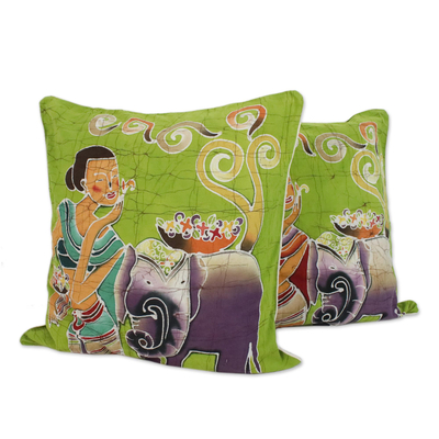 Fair Trade Batik Cotton Cushion Covers (Pair)