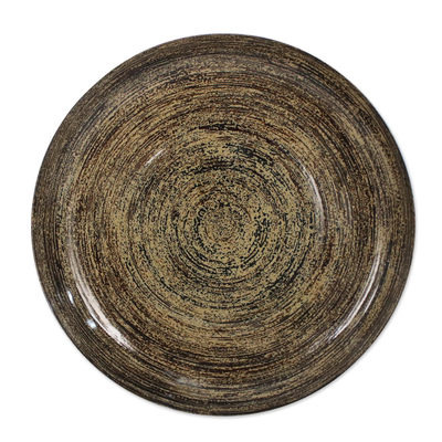 Lacquered bamboo plate